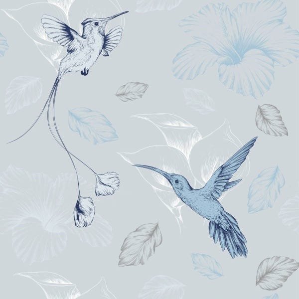 Papel De Parede Adesivo Lavável Beija-Flor 12m - 1