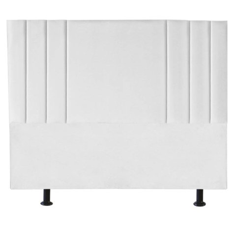Cabeceira Cama Box Queem Estofada Grécia 160 Cm Linho:branco