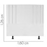 Cabeceira Cama Box Queem Estofada Grécia 160 Cm Linho:branco - 3