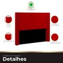 Ver imagem 5 de Cabeceira Casal Queen Estofada para Cama Box Toronto Veludo Vermelho