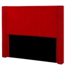 Ver imagem 1 de Cabeceira Casal Queen Estofada para Cama Box Toronto Veludo Vermelho