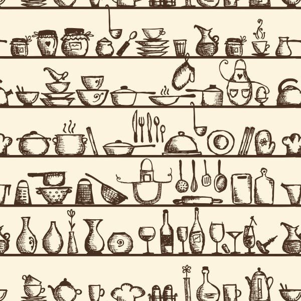 Papel De Parede Adesivo Lavável Prateleira Vintage 15m - 1