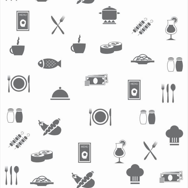 Papel De Parede Adesivo Lavável Culinária 15m - 1