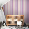 Papel De Parede Adesivo Lavável Listrado Rosa E Roxo 6m - 7