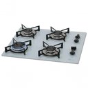 Ver imagem 1 de Fogão Cooktop Fischer 4 Bocas Gás Mesa Vidro - Branco 1519-5902
