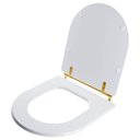 Ver imagem 2 de Assento Sanitário Calypso Branco para vaso Incepa Com Ferragem Dourada