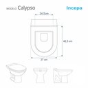 Ver imagem 3 de Assento Sanitário Calypso Branco para vaso Incepa Com Ferragem Dourada