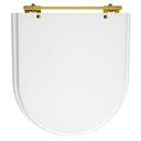 Ver imagem 1 de Assento Sanitário Calypso Branco para vaso Incepa Com Ferragem Dourada