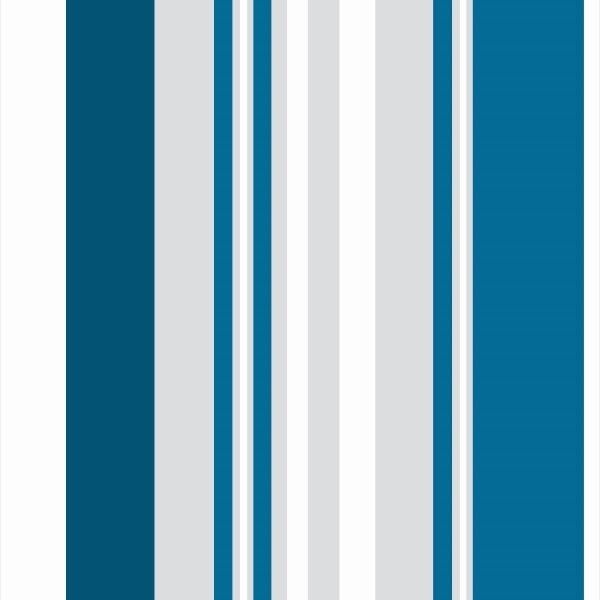 Papel De Parede Adesivo Lavável Listrado Azul Turquesa 6m - 1