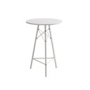 Ver imagem 1 de Mesa Bistrô Redonda Estrutura em Ferro Branco com Tampo Branco