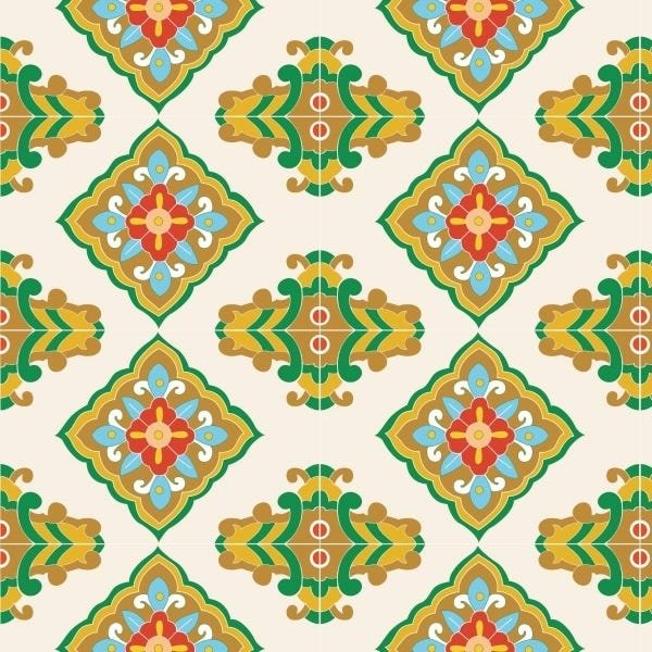 Papel de Parede Lavável Vidrado Português Vintage 3m - 1