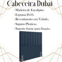 Ver imagem 3 de Cabeceira Solteiro 88 cm Dubai Veludo Azul Soon