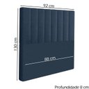 Ver imagem 4 de Cabeceira Solteiro 88 cm Dubai Veludo Azul Soon