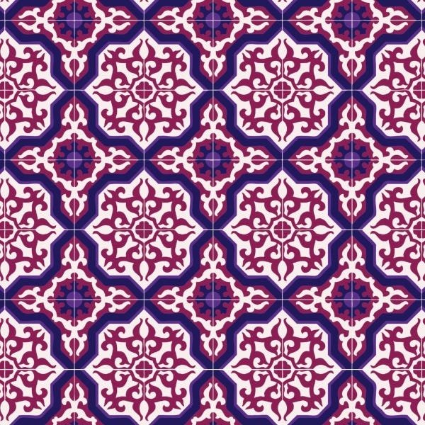 Papel de Parede Lavável Ladrilio Hidráulico Mosáico 18m - 1