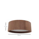 Ver imagem 2 de Plafon Redondo Madeira 70cm Mel