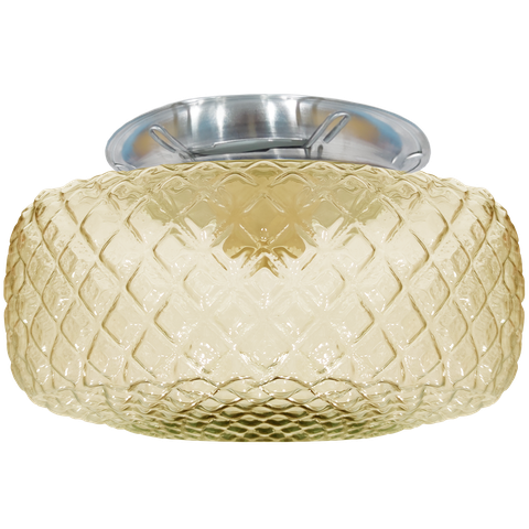 Plafon Colonial Aluminio Natural Drops Bico de Jaca Ambar