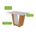 Ver imagem 4 de Conjunto Sala de Jantar Mesa Apogeu 120 Tampo Vidro Off White com 4 Cadeiras Apogeu - Lopas Amendoa