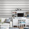 Papel De Parede Lavável Chevron Tons De Cinza 3m - 4
