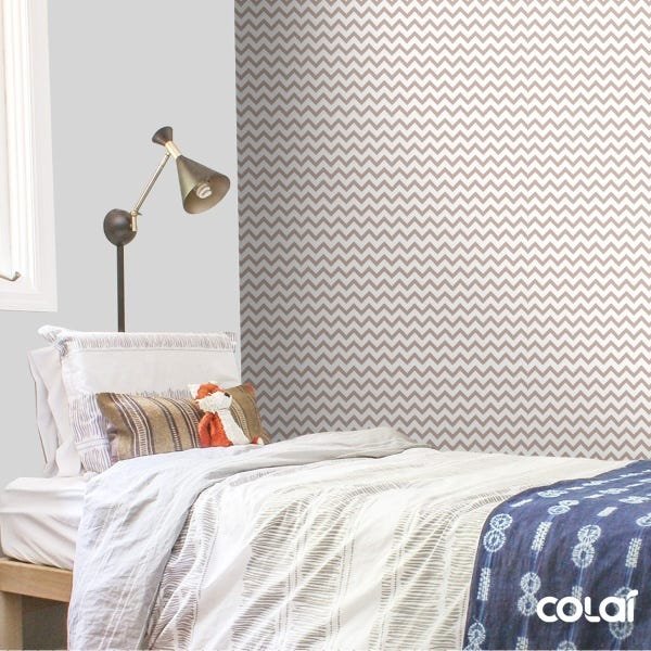 Papel De Parede Lavável Chevron Marrons 3m - 3