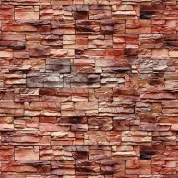 Papel de Parede Adesivo Lavável Pedra 3d Filete Marrom 18m - 1