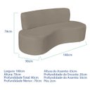 Ver imagem 2 de Sofá Curvo 3 Lugares Amsterdã 180cm Suede
