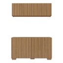 Ver imagem 5 de Kit Armário de Cozinha Aéreo e Balcão 4 Portas Multimóveis Mp2171 Rustic/natural
