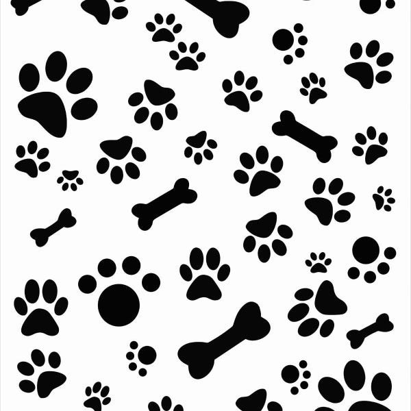 Papel De Parede Adesivo Lavável Pegadas E Ossos 18m - 1