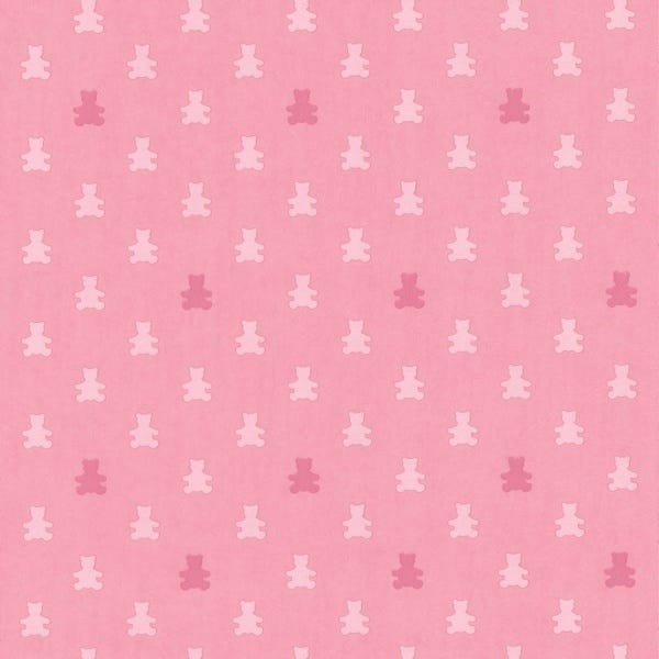 Papel De Parede Adesivo Lavável Ursinhos Rosas 15m - 1