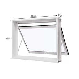 Janela Maxim-ar em Aço sem Grade 60x80 R120 Evidence - Branco - 2