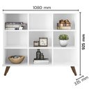 Ver imagem 2 de Nicho Organizador Retro Branco Com 3 Gavetas Brancas Qmovi Móveis