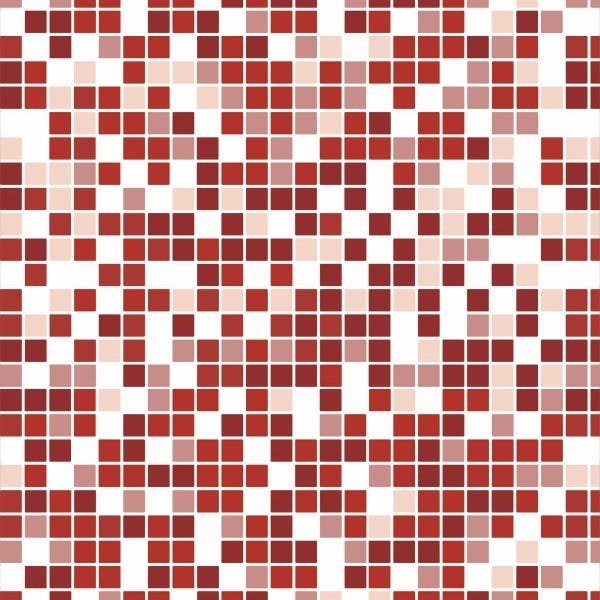 Papel de Parede Lavável Pastilhas Abstratas Vermelhas 15m - 1