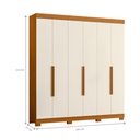 Ver imagem 3 de Guarda Roupa 6 Portas Fusion Cinamomo Off White