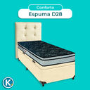 Ver imagem 4 de Conjunto Cama Box Bau Blindado Solteiro + Colchão D28 Conforto Paropas + Cabeceira