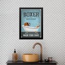 Ver imagem 2 de Quadro Banheiro Vintage Boxer 45x34cm - com Vidro:madeira Preta