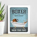 Ver imagem 1 de Quadro Banheiro Vintage Boxer 45x34cm - com Vidro:madeira Preta