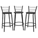 Ver imagem 1 de Kit 3 Banquetas para Bancada Flórida Preta 60cm Cozinha Gourmet Balcão Ilha Piscina Área de Lazer