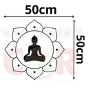 Ver imagem 2 de Adesivo de Parede Silhueta Buda Mandala Simples - 50x50cm