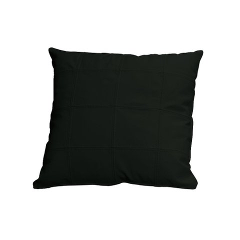 Almofada Decorativa de Couro Legítimo 45x45cm Bella Verde - Mozzelar
