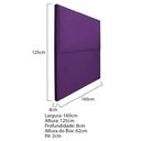 Ver imagem 5 de Cabeceira Queen Bali P02 160 cm Para Cama Box Suede Roxo