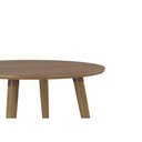 Ver imagem 4 de Mesa de Sala Jantar Dani C/ Tampo Madeirado Redondo 109x109cm Carvalho/cinamomo - Cimol