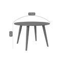 Ver imagem 3 de Mesa de Sala Jantar Dani C/ Tampo Madeirado Redondo 109x109cm Carvalho/cinamomo - Cimol