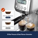 Ver imagem 4 de Máquina de Espresso Amzchef com Espumador de Leite e Painel Lcd (prata)