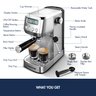 Máquina de Espresso Amzchef com Espumador de Leite e Painel Lcd (prata) - 5