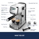 Ver imagem 5 de Máquina de Espresso Amzchef com Espumador de Leite e Painel Lcd (prata)