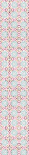 Papel De Parede Adesivo Lavável Arabesco Rosa E Verde 9m - 6