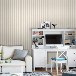 Papel De Parede Lavável Listrado Branco E Verde 3m - 2