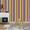 Papel De Parede Adesivo Lavável Listrado Multicolorido 6m - 6
