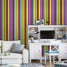 Papel De Parede Adesivo Lavável Listrado Multicolorido 6m - 2