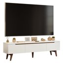 Ver imagem 2 de Rack para Tv até 80 Polegadas 180cm 2 Portas 1 Gaveta Branco/rustic Toronto Madesa