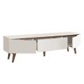 Rack para Tv até 80 Polegadas 180cm 2 Portas 1 Gaveta Branco/rustic Toronto Madesa - 6